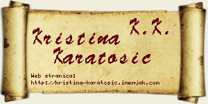 Kristina Karatošić vizit kartica